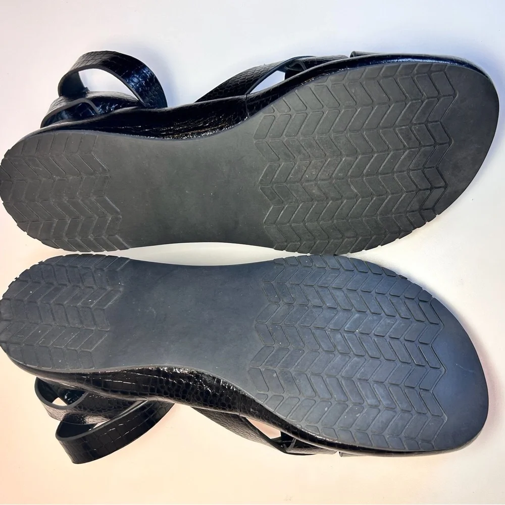 Naked Feet Limon Ankle Strap Sandal Black Leather Size 8.5 - Picture 8 of 8